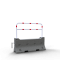 Concrete guardrail | SET 3 | Tubular bracket with crossbar | galvanised and coated in white with red stripes